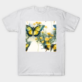 Butterflies Watercolor 20 - Two-Tailed Swallowtailed T-Shirt